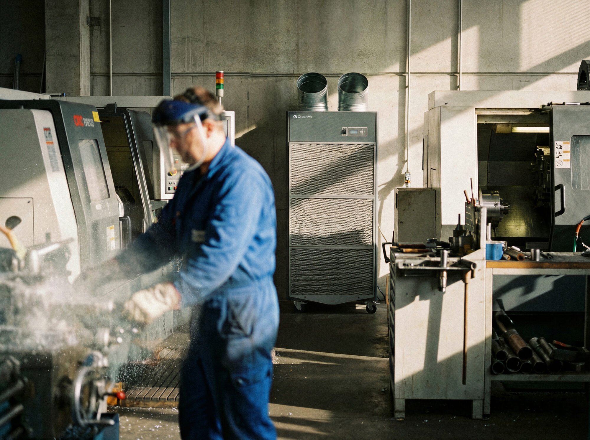 qleanair luftrenare mot oljedimma